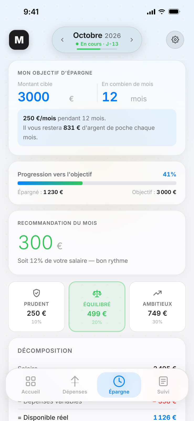 Objectif d'épargne