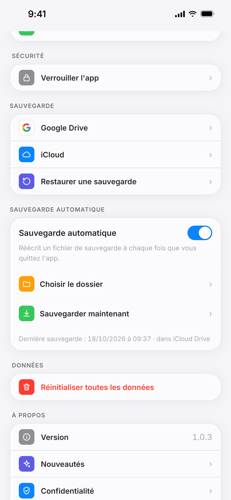 Sauvegarde et restauration